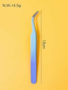 Nail Art Curved Tweezers, 1pc Stainless Nail Rhinestone Jewelry, Scrapbooking Tools - Multicolor - View 4