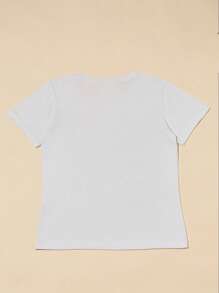 SHE(IN) BRASIL Floral & Slogan Graphic Tee - White - View 2