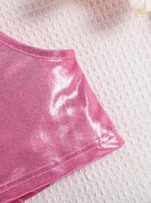 SHEIN 年輕女孩純色短款背心上衣