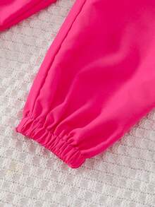 SHEIN 年輕女孩標語圖案t恤和褲子套裝 - 彩色 - 查看 3