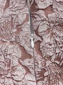 GENKIRA 印花一字肩短款上衣和荷葉邊半身裙 - 藕粉色 - 查看 3