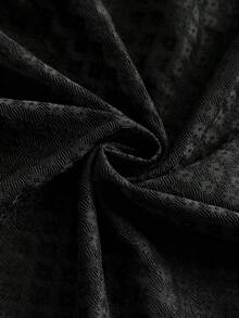 SHEIN Clasi 大碼蕾絲拼接不對稱下擺雪紡半身裙 - 黑色 - 查看 4