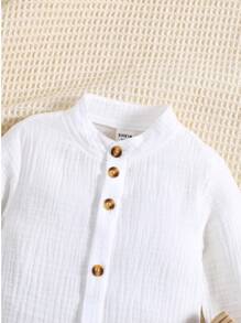 Baby Jungen Shirt mit Knopf vorne, & Hose