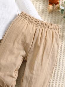 Baby Jungen Shirt mit Knopf vorne, & Hose