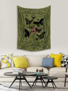 ROMWE Fairycore Tấm thảm - màu xanh lá - Xem 2