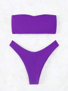 SHEIN Swim Bandeau Bikini mit