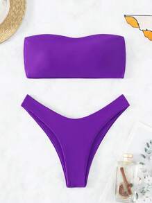 SHEIN Swim Bandeau Bikini mit