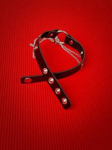 ROMWE Goth 1pc Funky Chain Decor Choker For Women For Daily Decoration