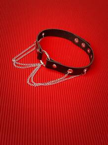 ROMWE Goth 1pc Funky Chain Decor Choker For Women For Daily Decoration