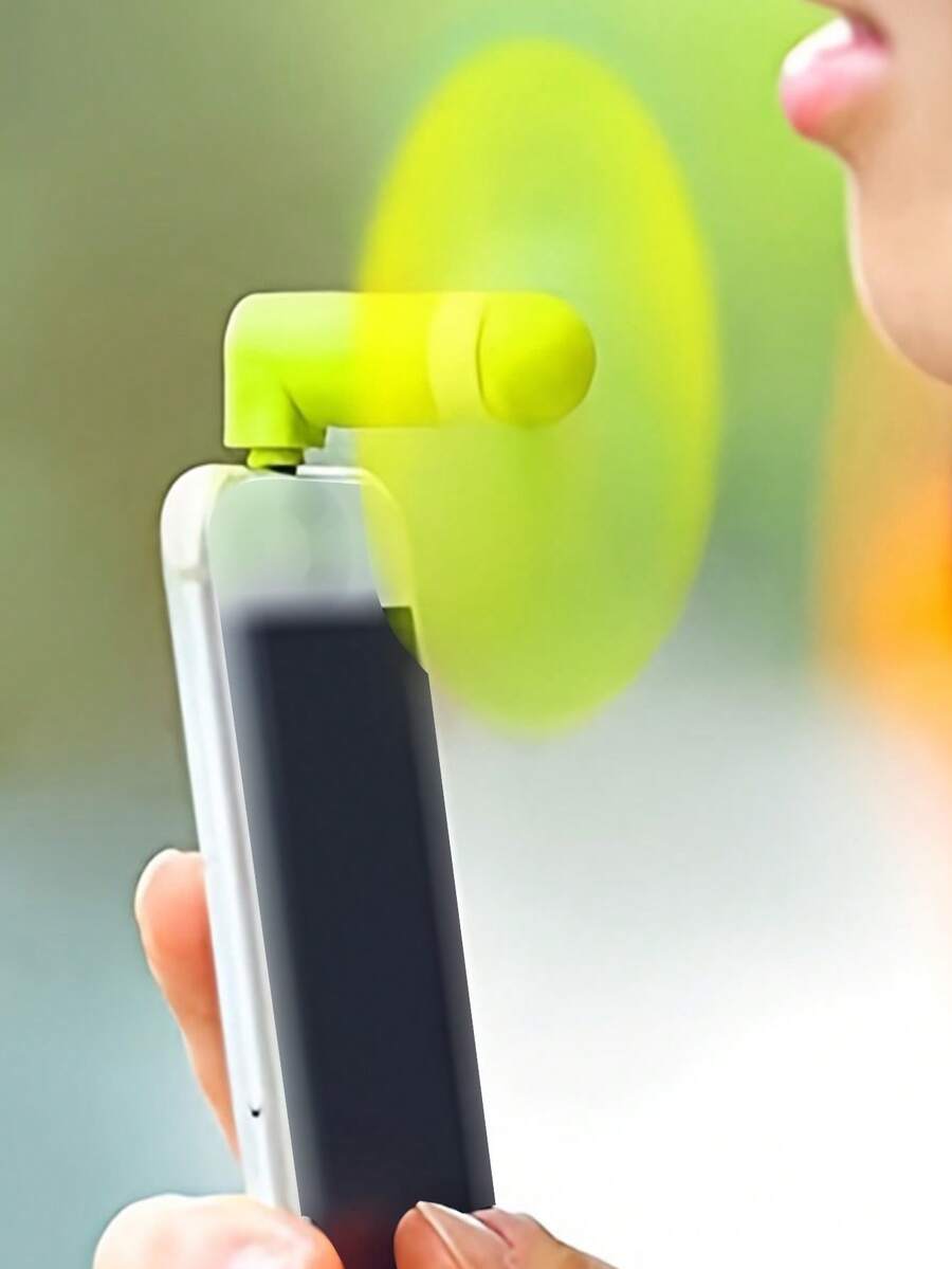 Quạt điện thoại cầm tay mini 1pc Tương thích với Android - màu xanh lá - Xem 1