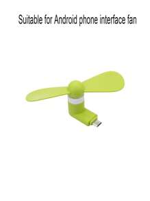 Quạt điện thoại cầm tay mini 1pc Tương thích với Android - màu xanh lá - Xem 2