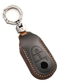 1入組適用於梅賽德斯PU汽車鑰匙包 - 黑色 - 查看 1