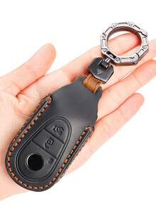 1入組適用於梅賽德斯PU汽車鑰匙包 - 黑色 - 查看 4