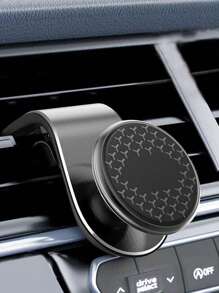 1入組車出風口手機支架磁性L造型支架強力磁鐵支架 - 黑色 - 查看 1