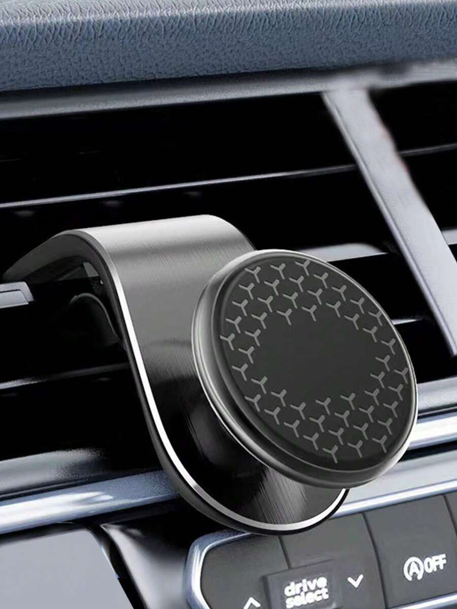 1入組車出風口手機支架磁性L造型支架強力磁鐵支架 - 黑色 - 查看 1