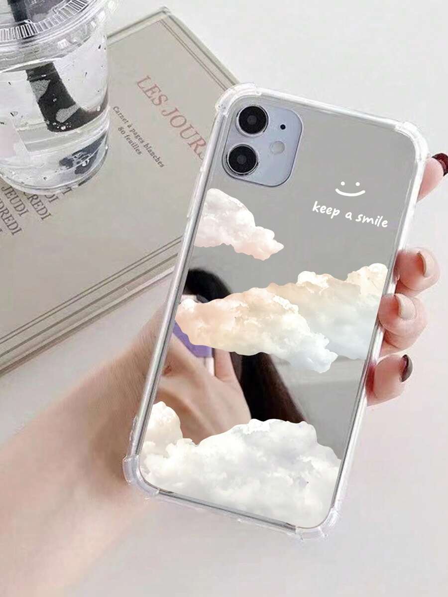 雲朵圖案鏡面手機殼 - 彩色 - 查看 1