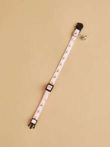 1 cái chuông trang trí họa tiết mặt trăng và ngôi sao cổ áo thú cưng cho chó mèo - Hồng - Xem 3