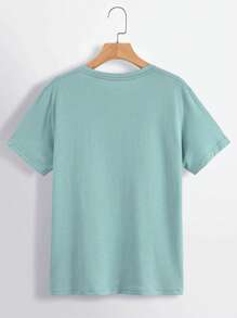 INAWLY Cactus Print Tee - Mint Green - View 2