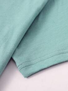 INAWLY Cactus Print Tee - Mint Green - View 6