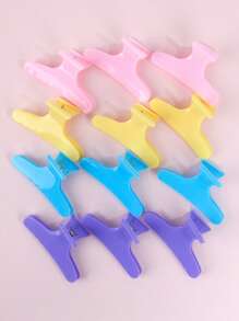 Hair Clips,12Pcs Salon Butterfly Hair Clip Hair Clips For Styling Hair Diy Styling Tools - Multicolor - View 1