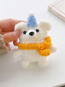 圍巾小熊毛絨耳機套 - 彩色 - 查看 1