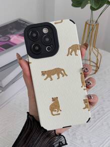 Capa de telefone com padrão de leopardo e chita - Multicolorido - Ver 3