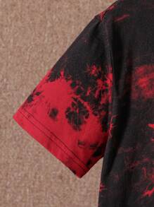 SHEIN Boys Tie Dye Letter Graphic Tee - Multicolor - View 4