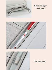 1 túi đựng máy tính bảng nhẹ, di động, tương thích với iPad, máy tính bảng, phụ kiện điện thoại di động, túi đựng máy tính xách tay, cặp đựng máy tính xách tay - trắng - Xem 6