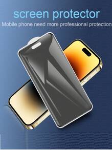 1入組隱私強化玻璃螢幕保護貼相容 iPhone15/15Plus/15Pro/15Promax - 無色 - 查看 4