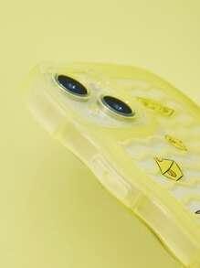 TOM & JERRY X SHEIN Cartoon Cat Pattern Phone Case With Lanyard, Compatible With IPhone - Yellow - View 5