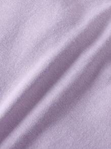 嬰兒奶牛圖案T恤和短褲 - 紫色 - 查看 7