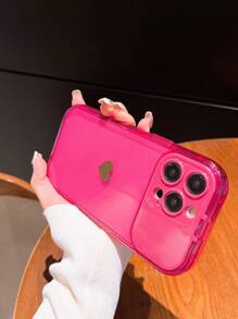 愛心圖案手機殼附鏡子 - 玫紅色 - 查看 4