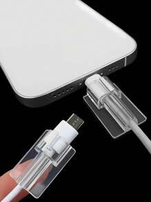 4入組透明防破損數據線保護頭套裝