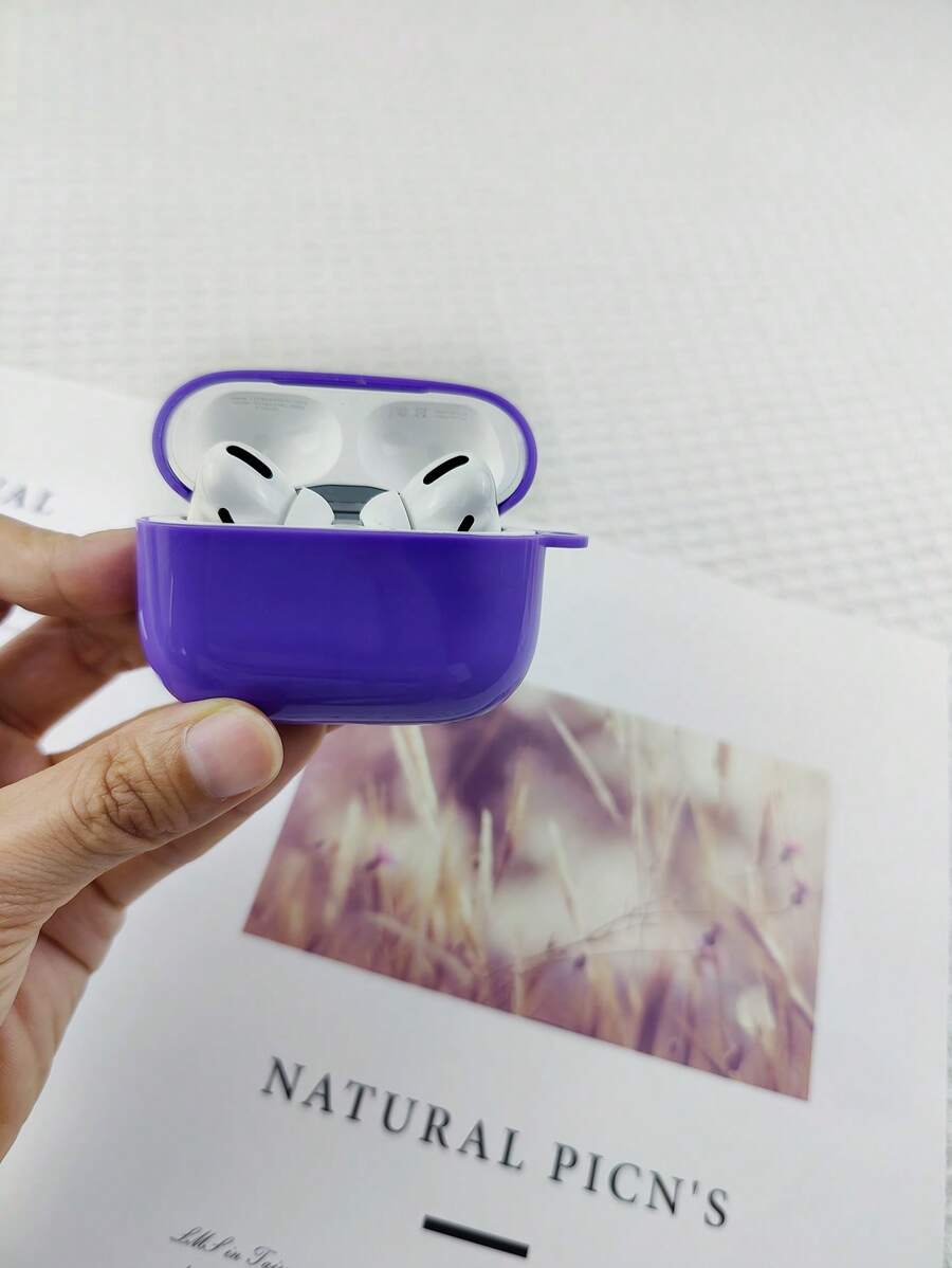 Vỏ trơn tương thích với AirPods - Màu tím - Xem 1