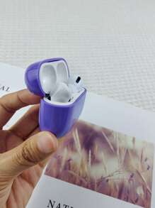 Vỏ trơn tương thích với AirPods - Màu tím - Xem 3