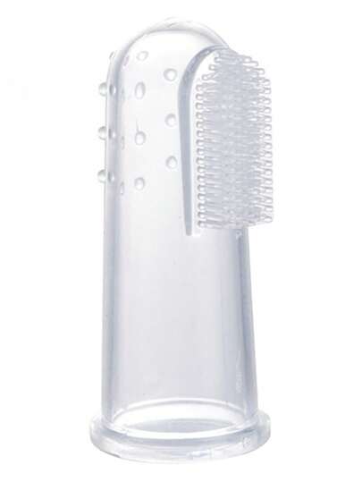 2入組透明寵物牙刷適用於寵物和小狗