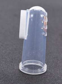 2入組透明寵物牙刷適用於寵物和小狗 - 無色 - 查看 3