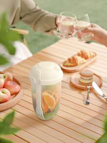 1 件入的沙拉餐搖杯，新鮮沙拉杯，可搭配叉子和蓋子 - 白色 - 查看 3