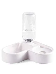 1 Bát Thú Cưng Có Bình Tập Uống Cho Chó Mèo - trắng - Xem 5