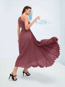 Modelyn Robe Asymétrique À Ruché Plissé