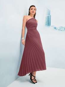 Modelyn Robe Asymétrique À Ruché Plissé