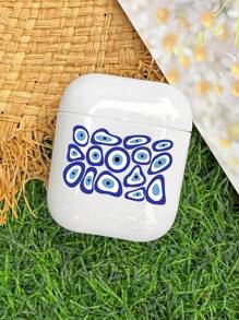 Evil Eye Pattern Case Compatible With AirPods - Multicolor - View 3
