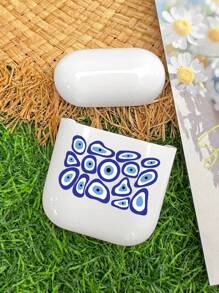 Evil Eye Pattern Case Compatible With AirPods - Multicolor - View 4