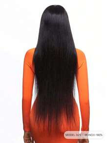 Transparent Lace Straight 13 X 4 Lace Front Human Hair Wigs For Women With Baby Hair Extra Long Pre Plucked Handmade Natural Black Color 180 Density 30-40 Inch - SNatural - View 4