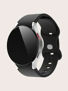 1入組午夜藍色蝴蝶扣矽膠錶帶相容於三星 Galaxy Watch6/5/4/40 毫米/44 毫米/galaxy4 經典 42 毫米/46 毫米/galaxy6 經典 43 毫米/47 毫米 - 藍色 - 查看 1