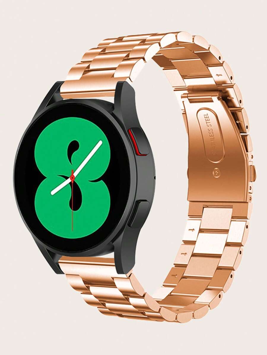 1 件玫瑰金 3 珠不锈钢智能手表表带，适合 Galaxy Watch 7/6/5/4 40mm/44mm、Galaxy6 Classic 43mm/47mm、Galaxy4 Classic 42mm/46mm - 玫瑰金 - 查看 1