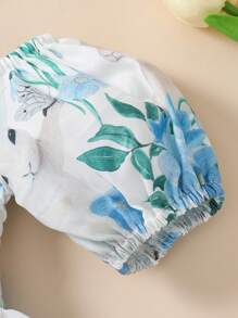Bodysuits Em bé Dải chun Hoa - Nhiều màu - Xem 3