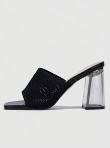 Women's Elegant High-heel & Mules & Chunky Heel Sandals - Black - View 3