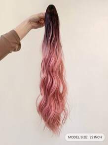 Claw Clip Long Curly Ponytail Synthetic Hair Extension - Multicolor - View 5