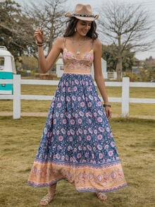 Đầm Viên lá sen Hoa Boho - Nhiều màu - Xem 4